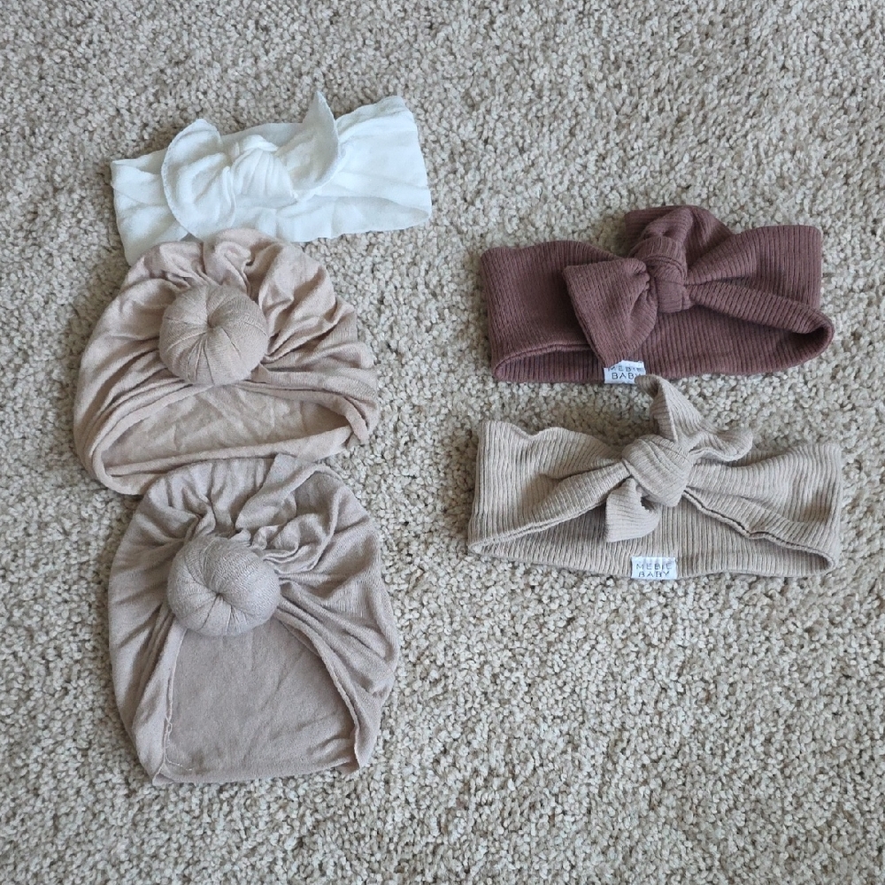Charming Kids Headband Collection - White, Brown, Tan